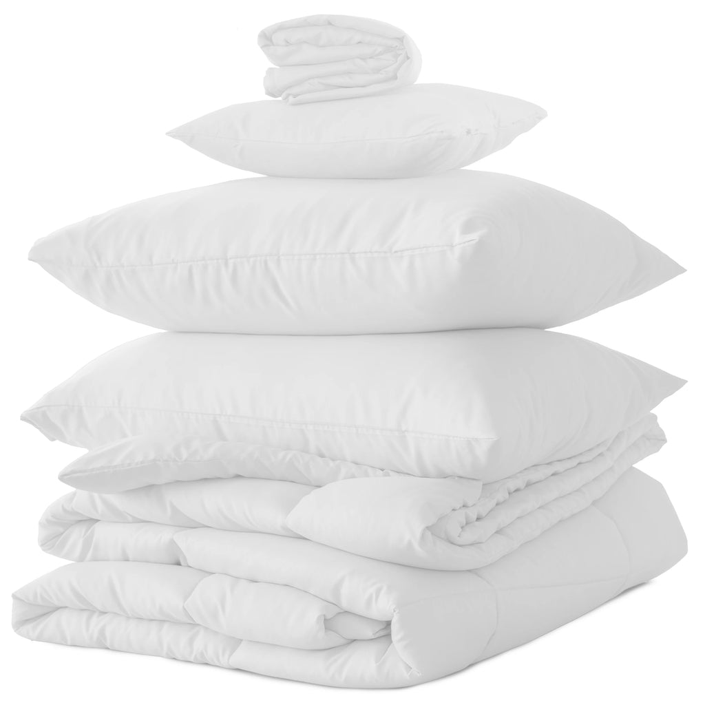 Lux Décor Premium 5-Piece Comforter Set - Ultra-Soft Microfiber Bed in a Bag with Shams, Decorative Pillow & Bed Skirt