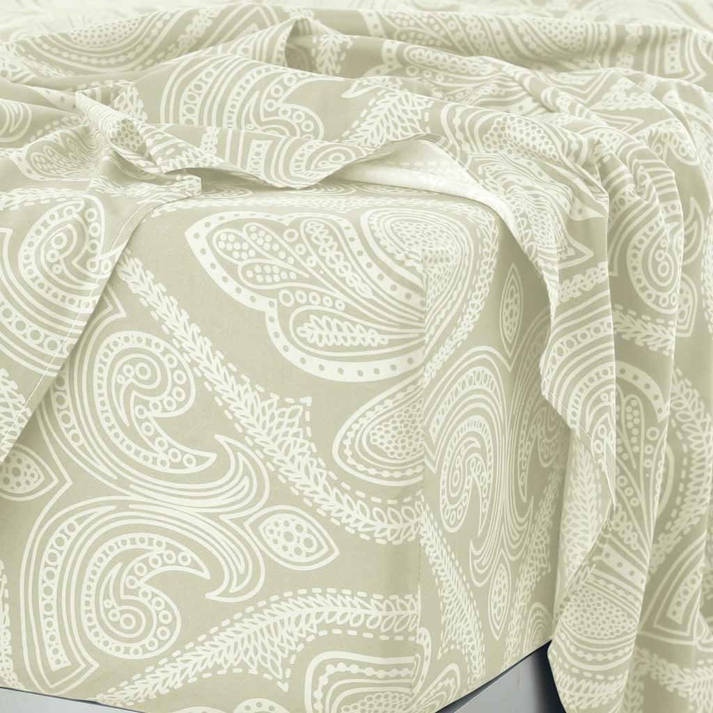 Gold Embroidered Lace Bed Skirt - Quilted Thick Anti-Slip Bedspread