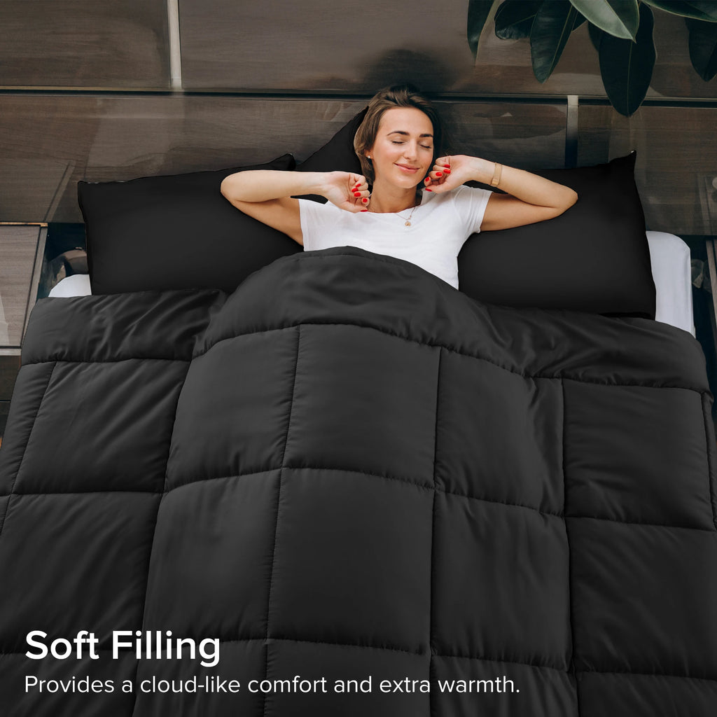 Lux Décor Premium 5-Piece Comforter Set - Ultra-Soft Microfiber Bed in a Bag with Shams, Decorative Pillow & Bed Skirt