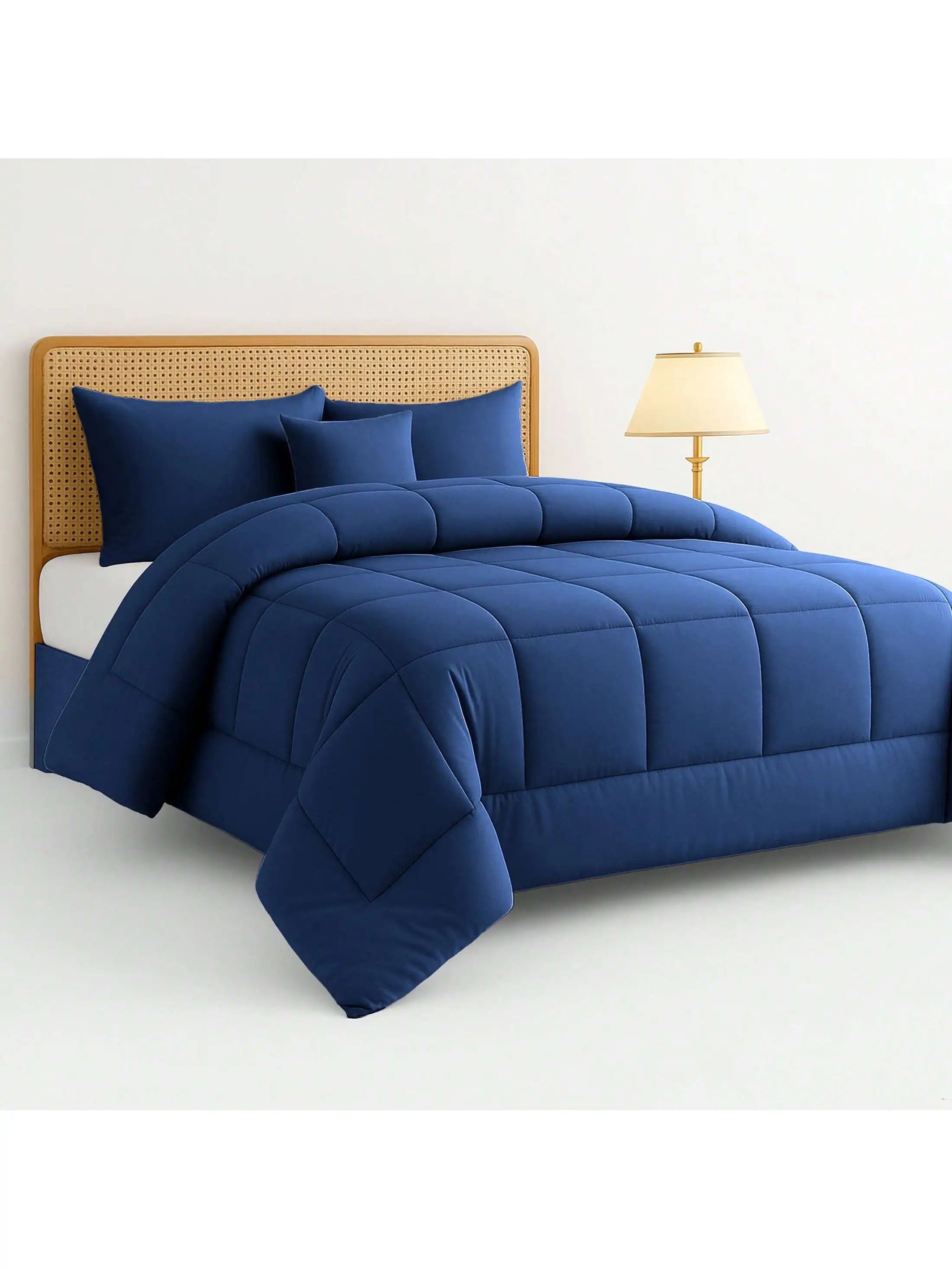 Lux Décor Premium 5-Piece Comforter Set - Ultra-Soft Microfiber Bed in a Bag with Shams, Decorative Pillow & Bed Skirt