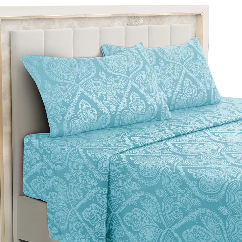 Gold Embroidered Lace Bed Skirt - Quilted Thick Anti-Slip Bedspread