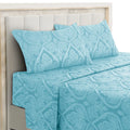 Gold Embroidered Lace Bed Skirt - Quilted Thick Anti-Slip Bedspread