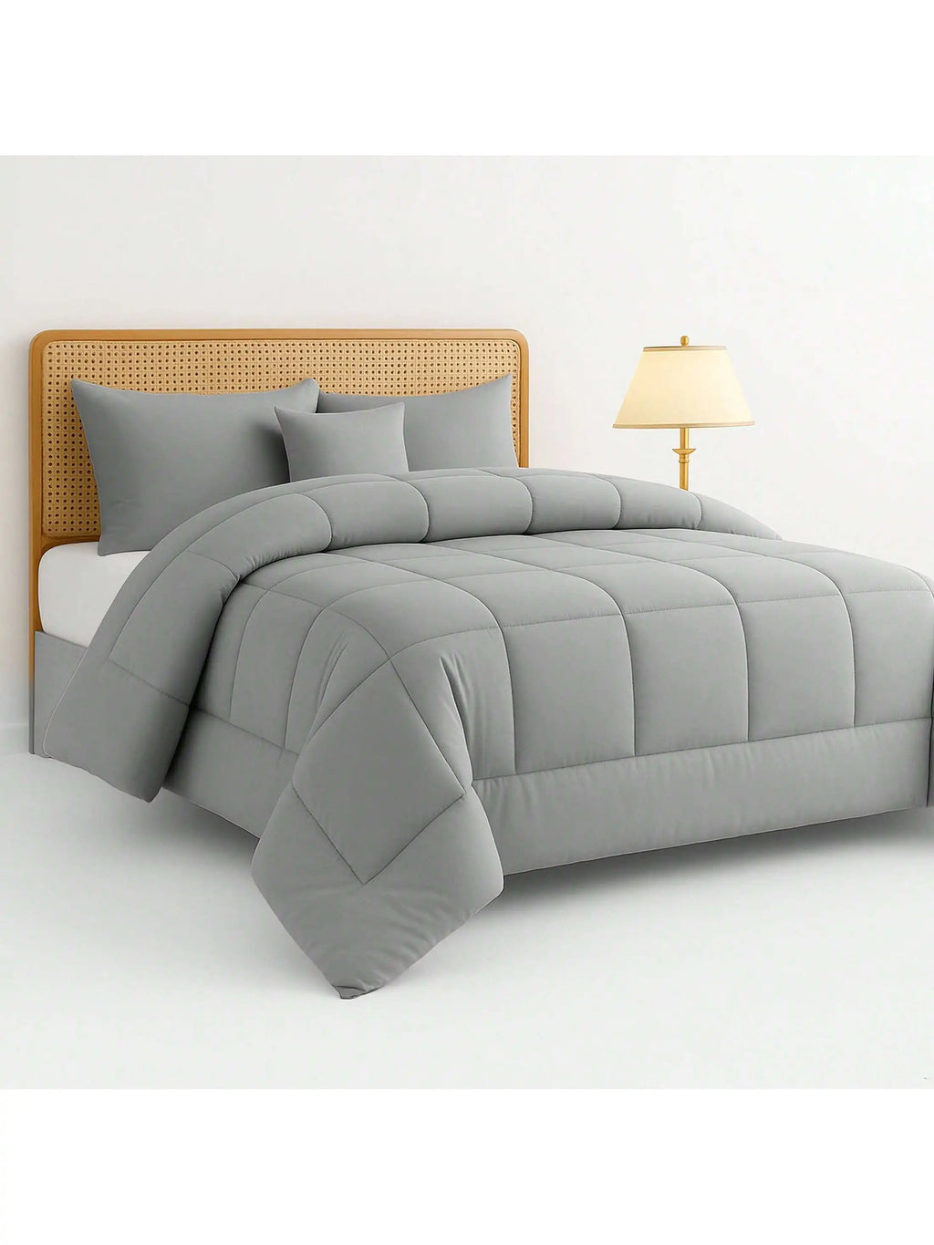 Lux Décor Premium 5-Piece Comforter Set - Ultra-Soft Microfiber Bed in a Bag with Shams, Decorative Pillow & Bed Skirt