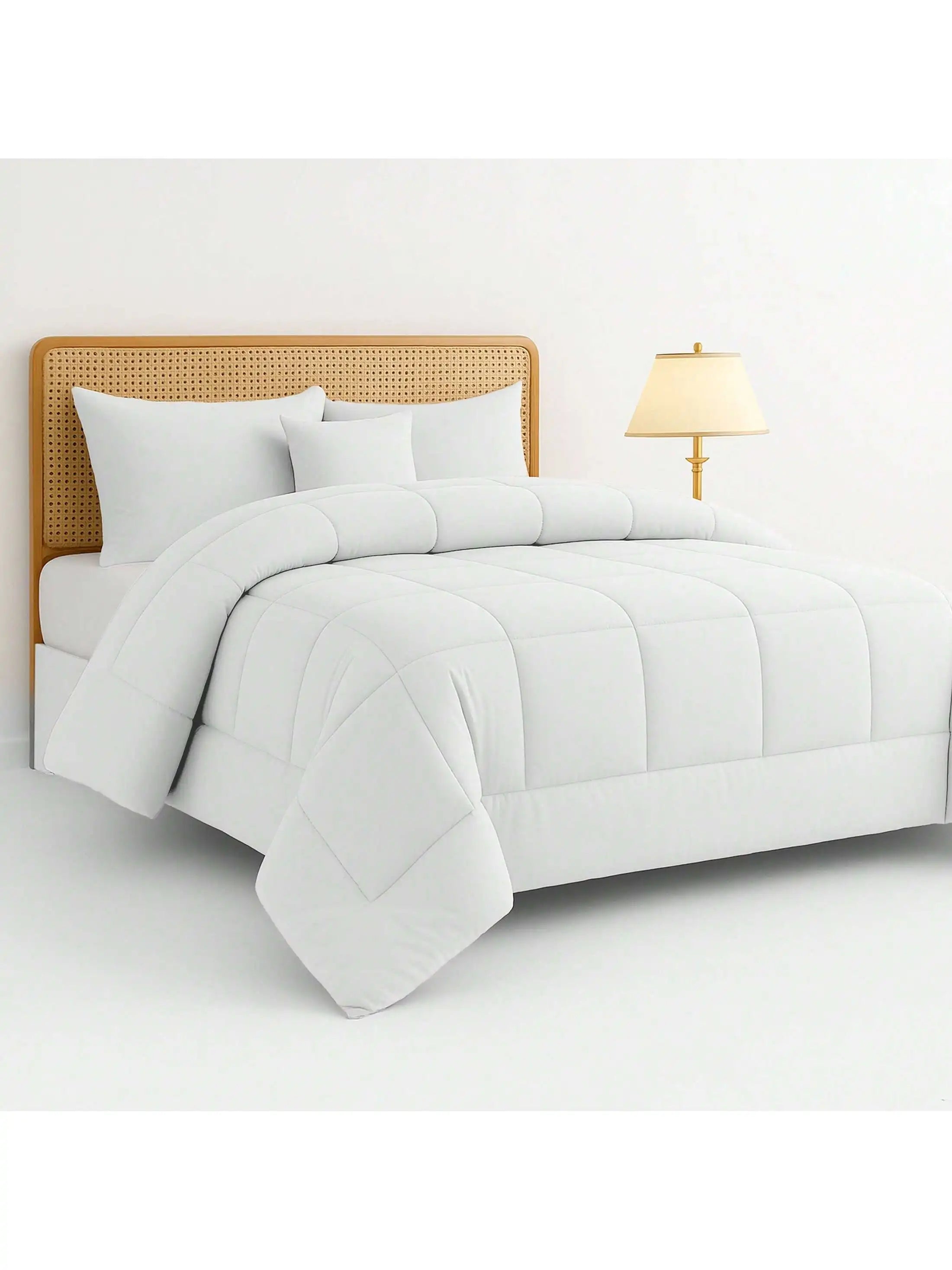 Lux Décor Premium 5-Piece Comforter Set - Ultra-Soft Microfiber Bed in a Bag with Shams, Decorative Pillow & Bed Skirt