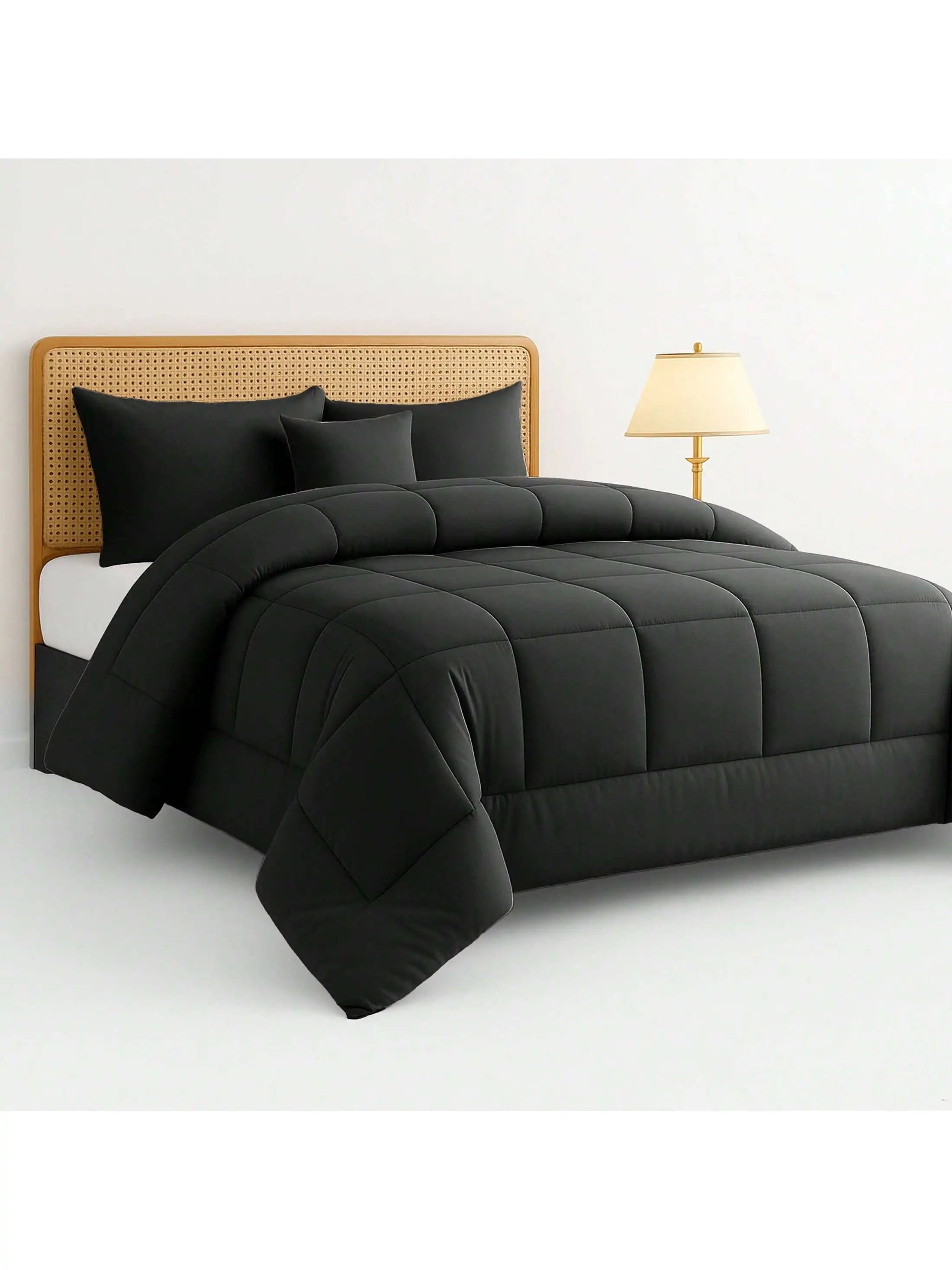 Lux Décor Premium 5-Piece Comforter Set - Ultra-Soft Microfiber Bed in a Bag with Shams, Decorative Pillow & Bed Skirt