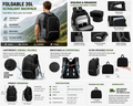 Foldable 35L Ultralight Backpack - Waterproof & Tear-Resistant Packable Travel Daypack for Hiking, Camping & Cycling