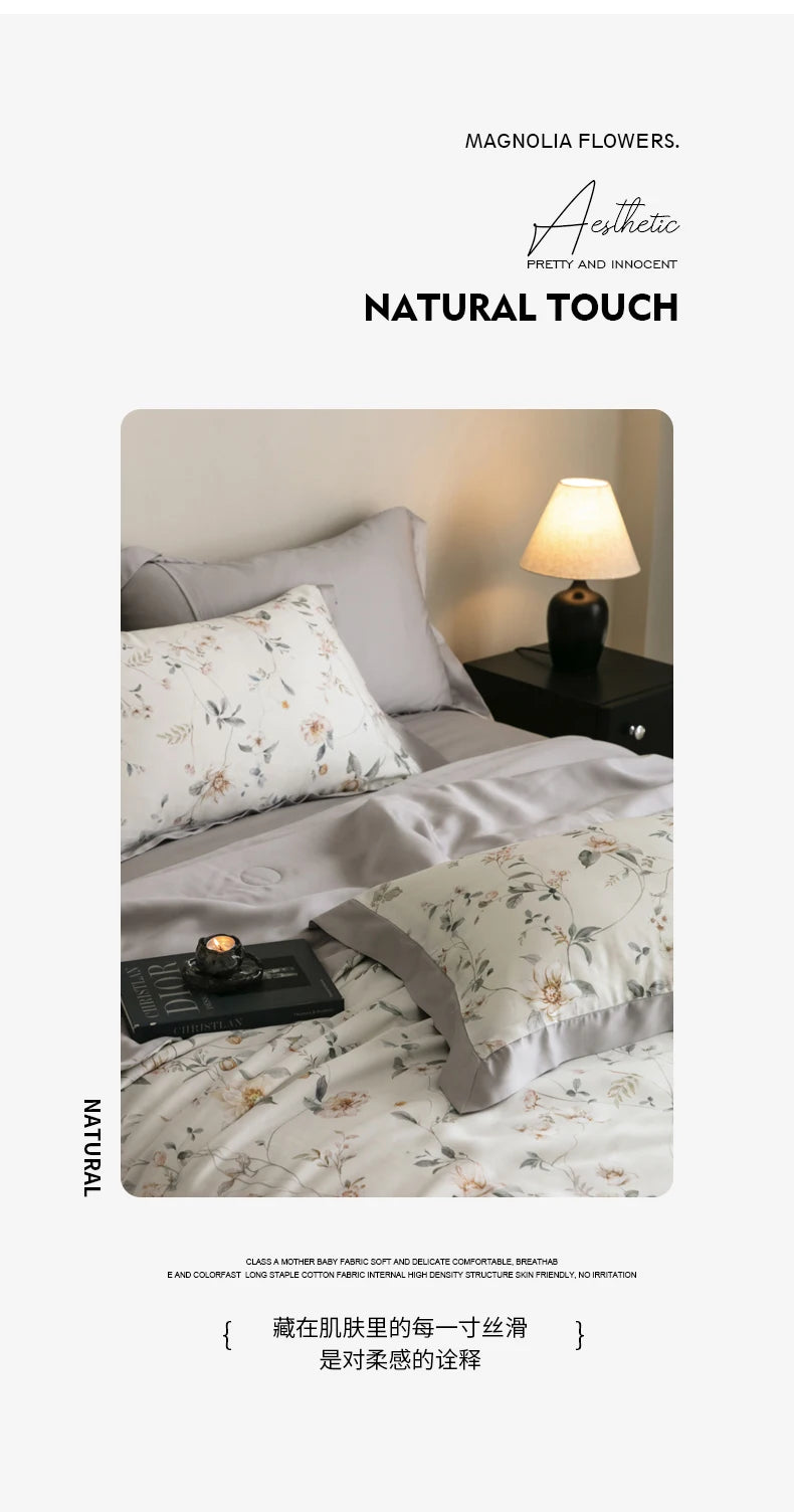 Premium Luxury Lyocell Summer Duvet Set - Ultra-Soft Breathable Cooling Blanket & Cool-Touch Bedding Sheet Set