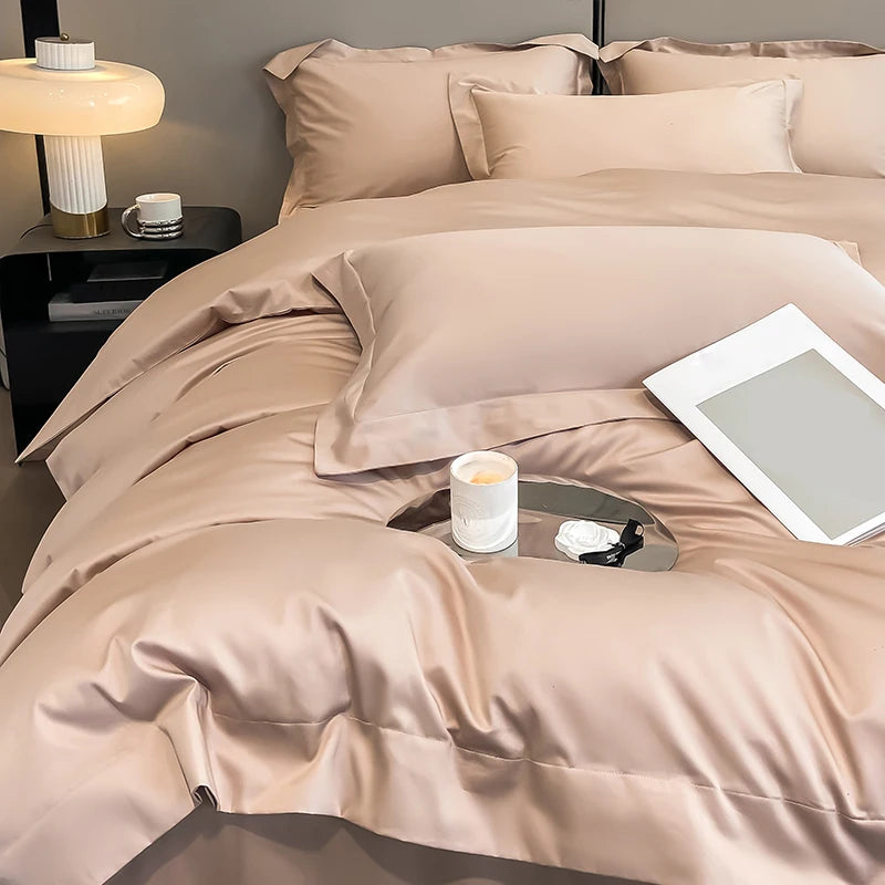 Premium 1000TC Egyptian Cotton Duvet Cover Set - Soft & Breathable Luxury Hotel Bedding (3-Piece)