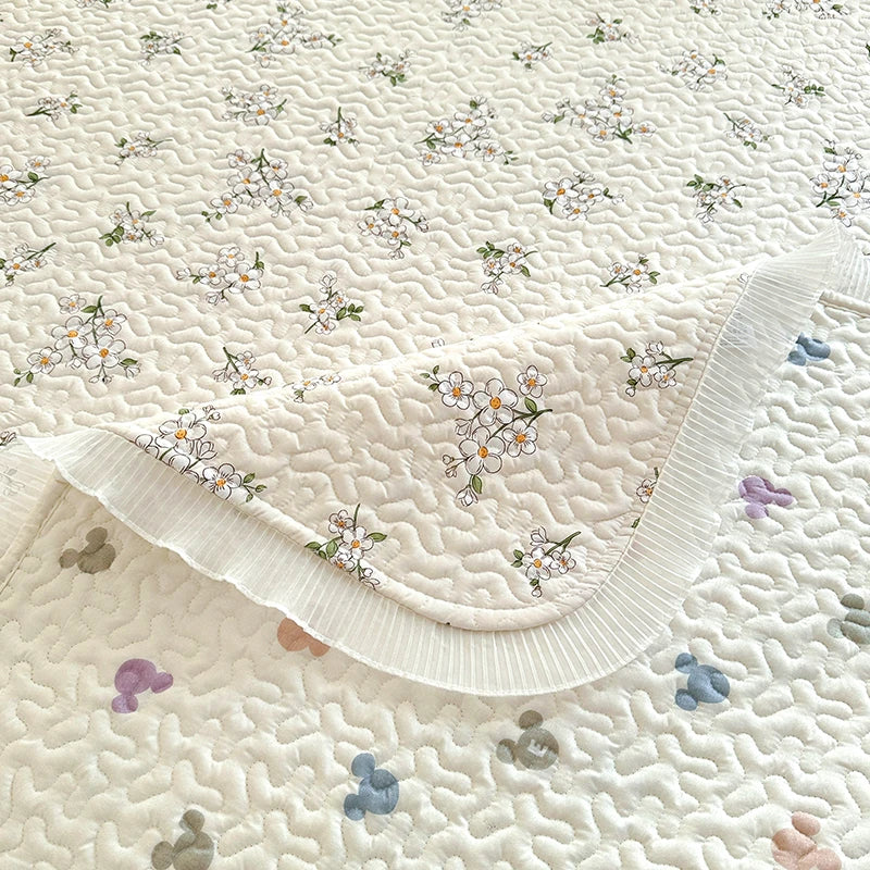Thicken Bed Cover Floral Style Bedspread Home Bed Linen Double Bedspreads Adults Kids Room Bedsheet cubrecama (No Pillowcase)