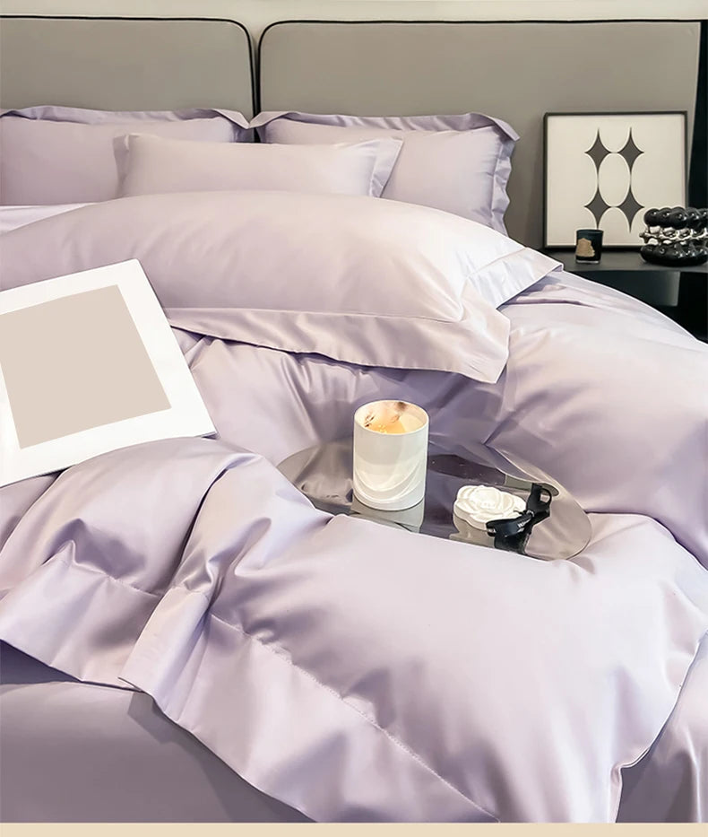 Premium 1000TC Egyptian Cotton Duvet Cover Set - Soft & Breathable Luxury Hotel Bedding (3-Piece)