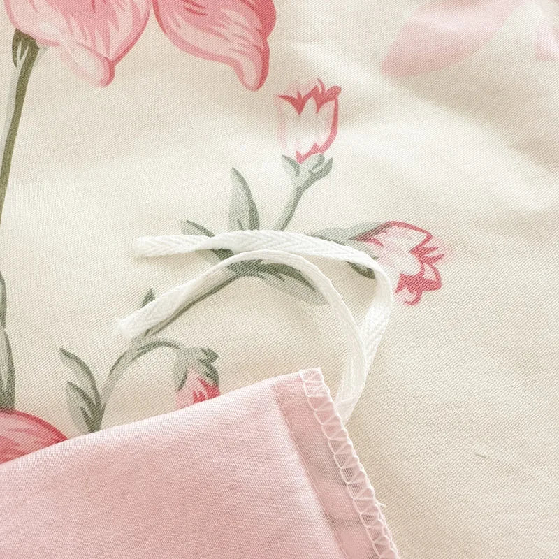 Premium 100% Cotton Floral Duvet Cover - Soft Twill Weave Flower Printed Single/Queen/King Quilt Cover