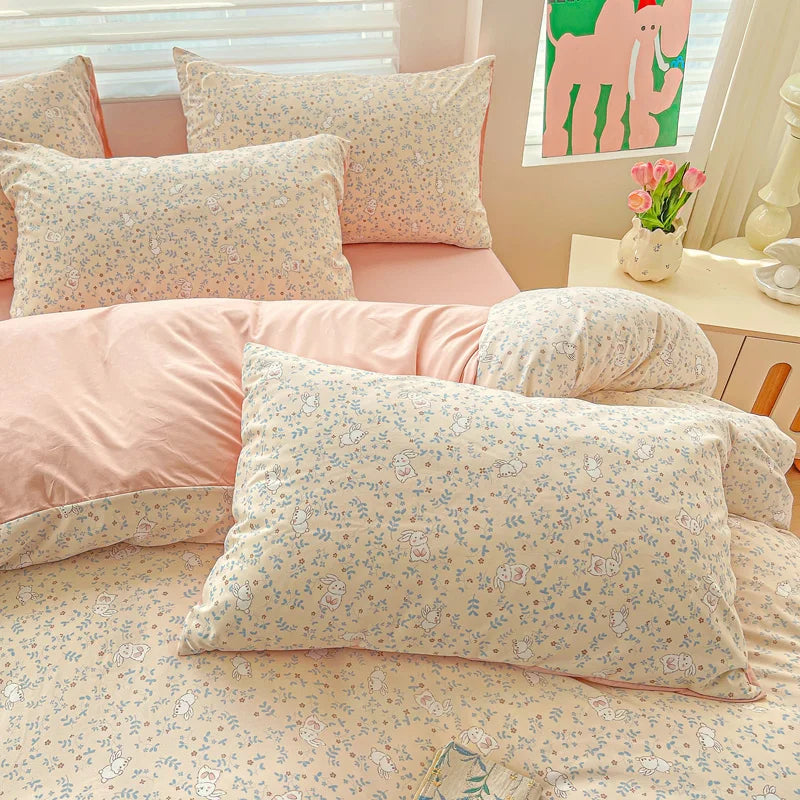 American Pastoral Floral Bedding Set - Soft Skin-Friendly Duvet Cover Set