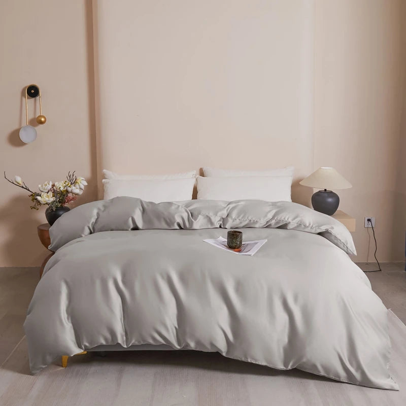 Premium 6A Mulberry Silk Duvet Cover - 100% Pure Long-Strand Silk Quilt Cover, Ultra-Soft & Breathable Bedding