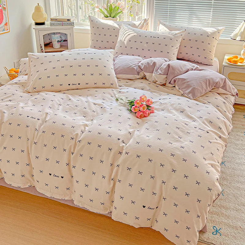 American Pastoral Floral Bedding Set - Soft Skin-Friendly Duvet Cover Set