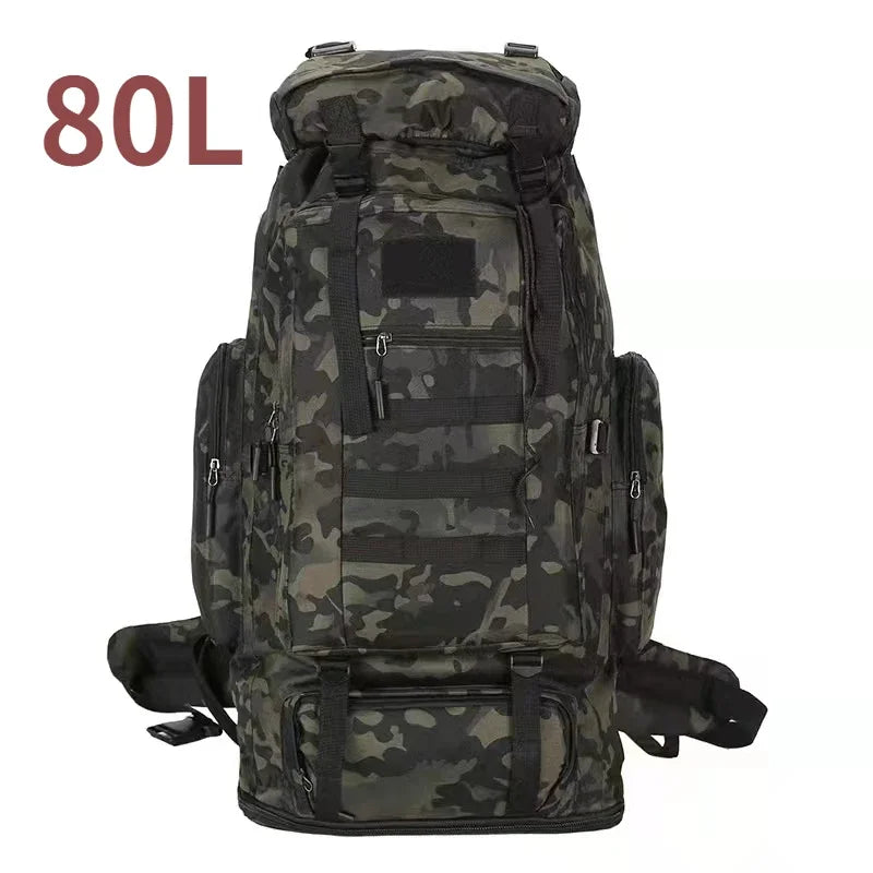80L/100L Waterproof Tactical Mountaineering Backpack - Heavy Duty Hiking, Camping & Travel Rucksack