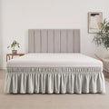 Adjustable Elastic Ruffle Bed Skirt - Ultra Soft Wrinkle-Resistant Bedspread