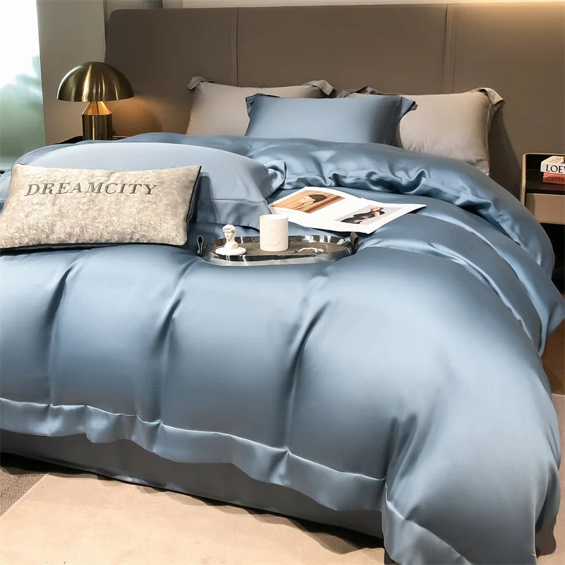 Premium 6A Mulberry Silk Duvet Cover - 100% Pure Long-Strand Silk Quilt Cover, Ultra-Soft & Breathable Bedding