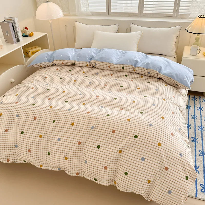 Premium 100% Cotton Floral Duvet Cover - Soft Twill Weave Flower Printed Single/Queen/King Quilt Cover