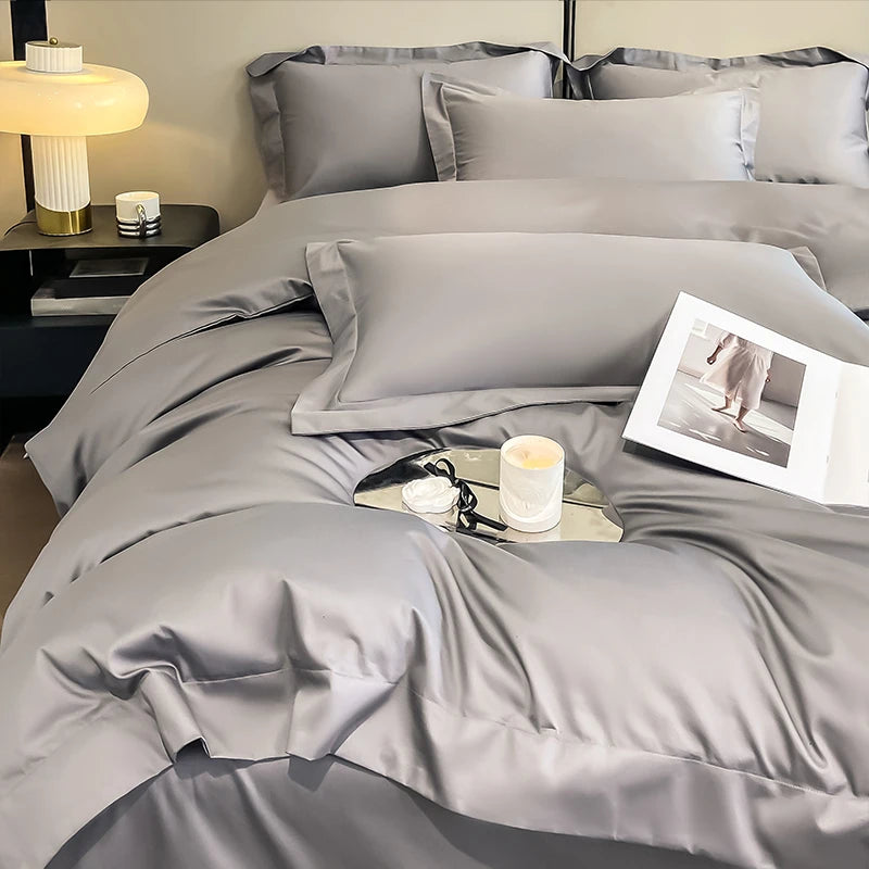 Premium 1000TC Egyptian Cotton Duvet Cover Set - Soft & Breathable Luxury Hotel Bedding (3-Piece)