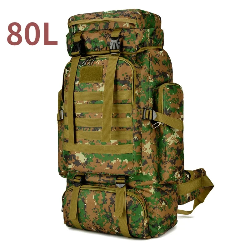 80L/100L Waterproof Tactical Mountaineering Backpack - Heavy Duty Hiking, Camping & Travel Rucksack