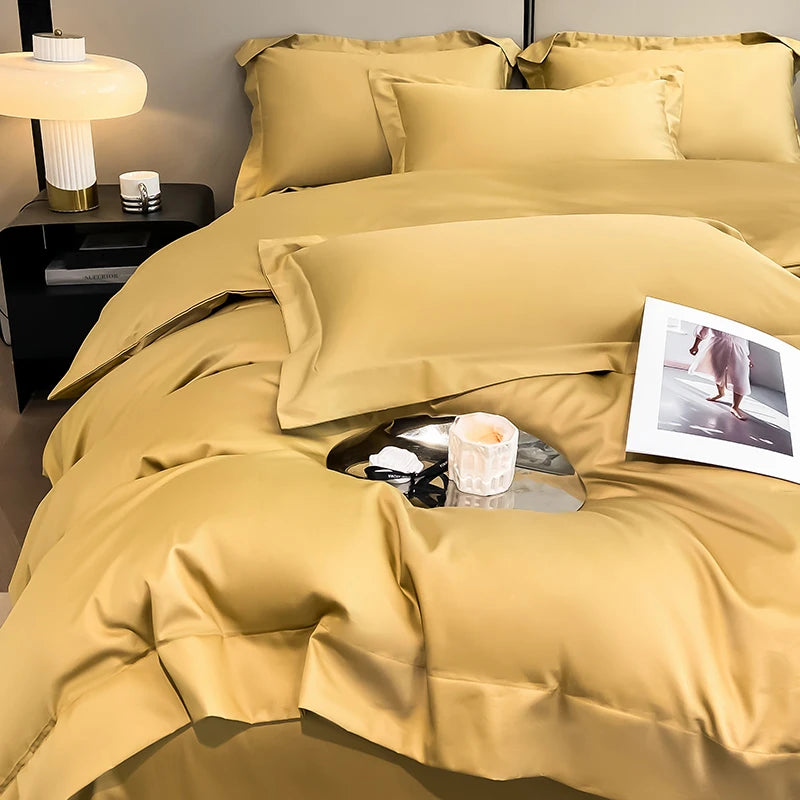 Premium 1000TC Egyptian Cotton Duvet Cover Set - Soft & Breathable Luxury Hotel Bedding (3-Piece)
