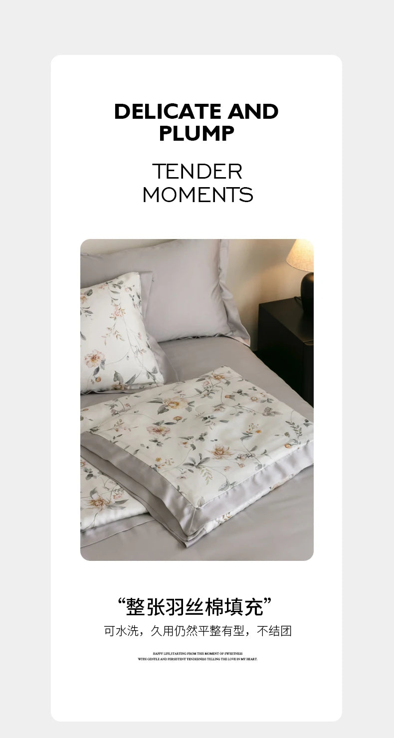 Premium Luxury Lyocell Summer Duvet Set - Ultra-Soft Breathable Cooling Blanket & Cool-Touch Bedding Sheet Set