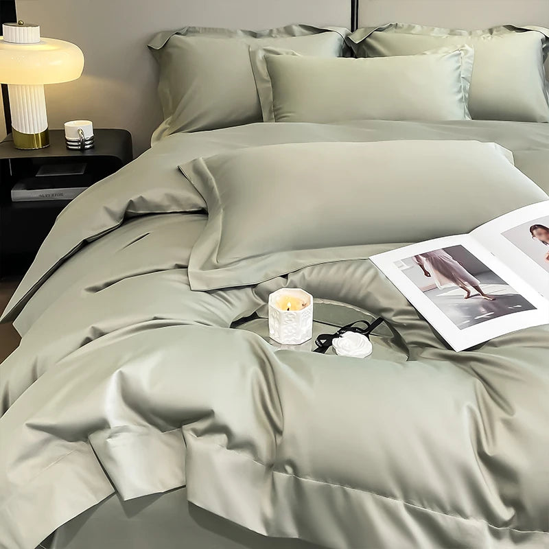 Premium 1000TC Egyptian Cotton Duvet Cover Set - Soft & Breathable Luxury Hotel Bedding (3-Piece)