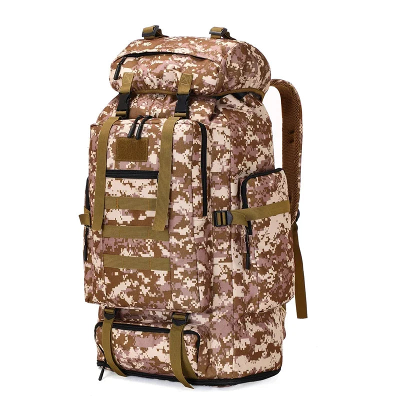 80L/100L Waterproof Tactical Mountaineering Backpack - Heavy Duty Hiking, Camping & Travel Rucksack