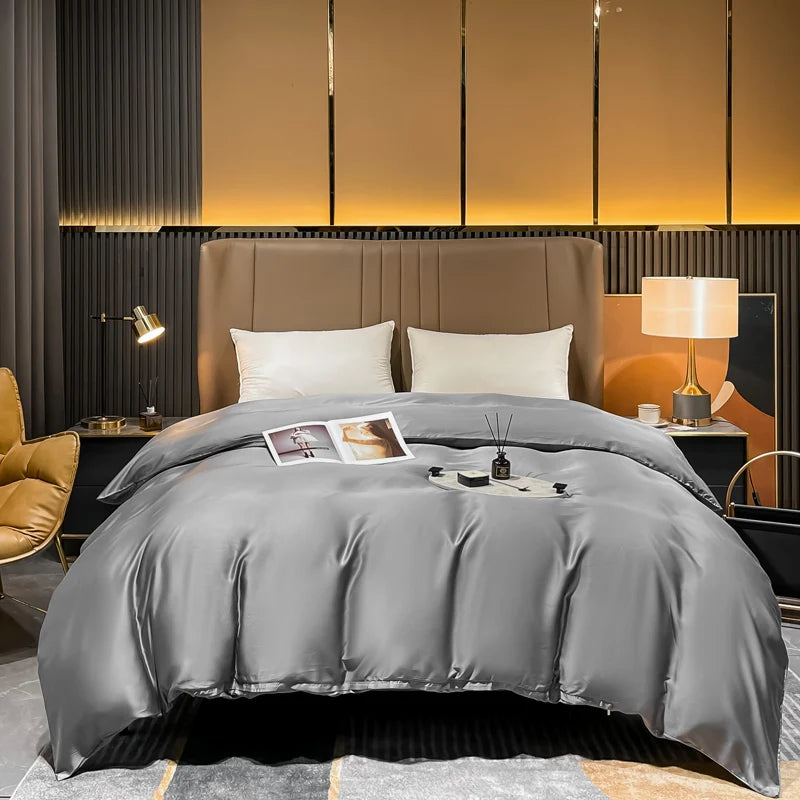 Premium 6A Mulberry Silk Duvet Cover - 100% Pure Silk Ultra-Soft & Breathable Quilt Cover