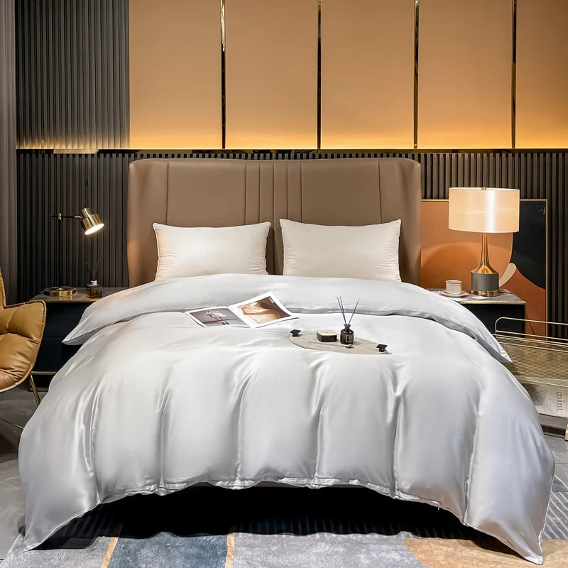 Premium 6A Mulberry Silk Duvet Cover - 100% Pure Silk Ultra-Soft & Breathable Quilt Cover