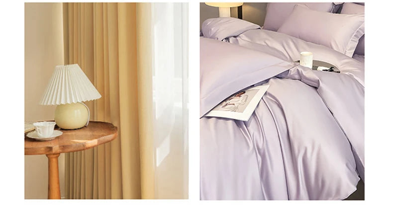 Premium 1000TC Egyptian Cotton Duvet Cover Set - Soft & Breathable Luxury Hotel Bedding (3-Piece)