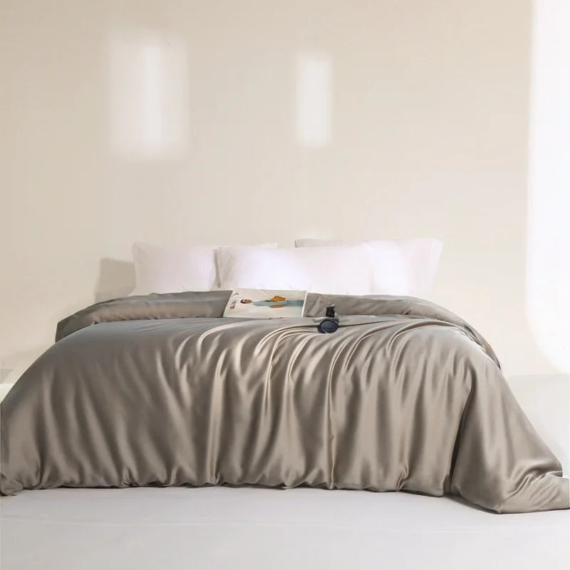 Premium 6A Mulberry Silk Duvet Cover - 100% Pure Long-Strand Silk Quilt Cover, Ultra-Soft & Breathable Bedding
