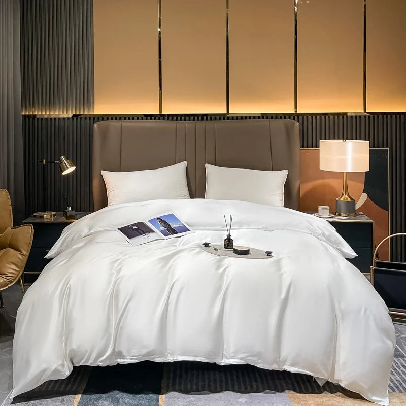 Premium 6A Mulberry Silk Duvet Cover - 100% Pure Silk Ultra-Soft & Breathable Quilt Cover