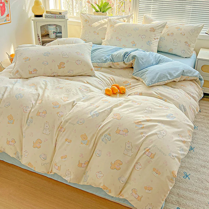 American Pastoral Floral Bedding Set - Soft Skin-Friendly Duvet Cover Set