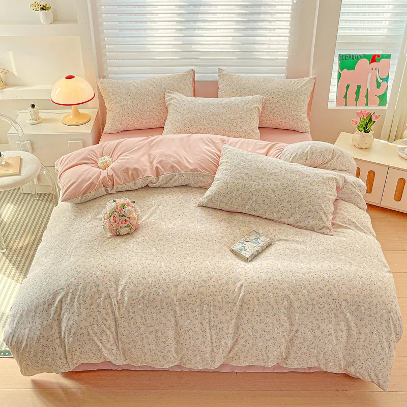 American Pastoral Floral Bedding Set - Soft Skin-Friendly Duvet Cover Set