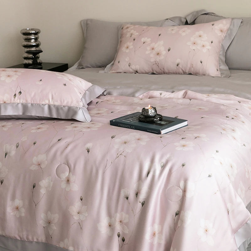 Premium Luxury Lyocell Summer Duvet Set - Ultra-Soft Breathable Cooling Blanket & Cool-Touch Bedding Sheet Set