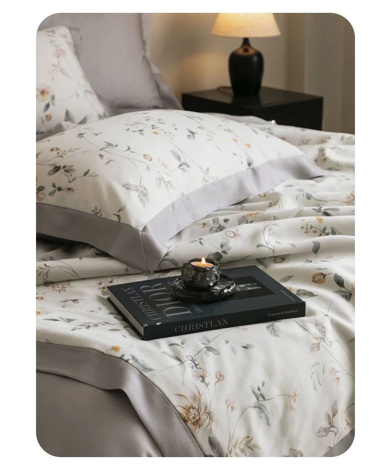 Premium Luxury Lyocell Summer Duvet Set - Ultra-Soft Breathable Cooling Blanket & Cool-Touch Bedding Sheet Set
