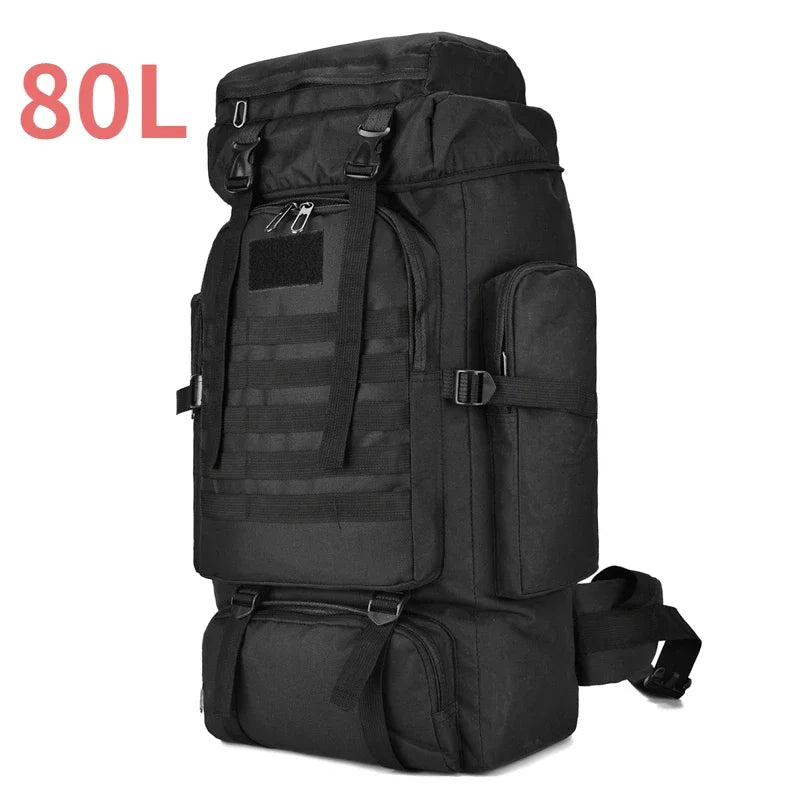 80L/100L Waterproof Tactical Mountaineering Backpack - Heavy Duty Hiking, Camping & Travel Rucksack