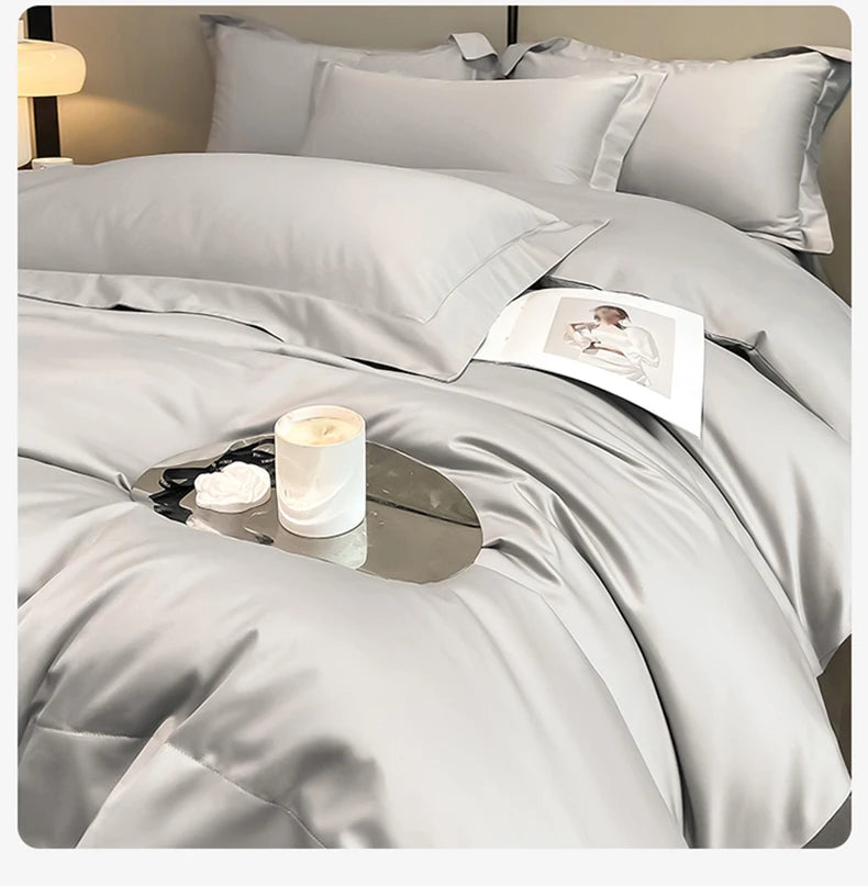Premium 1000TC Egyptian Cotton Duvet Cover Set - Soft & Breathable Luxury Hotel Bedding (3-Piece)