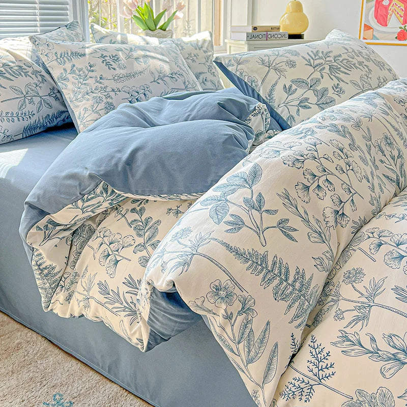 American Pastoral Floral Bedding Set - Soft Skin-Friendly Duvet Cover Set