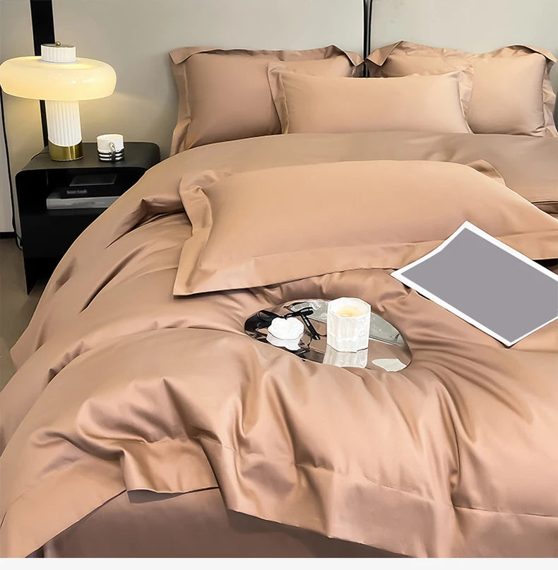 Premium 1000TC Egyptian Cotton Duvet Cover Set - Soft & Breathable Luxury Hotel Bedding (3-Piece)