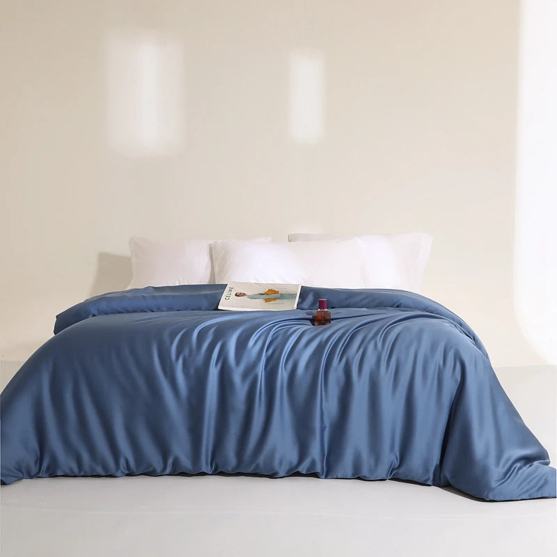 Premium 6A Mulberry Silk Duvet Cover - 100% Pure Long-Strand Silk Quilt Cover, Ultra-Soft & Breathable Bedding