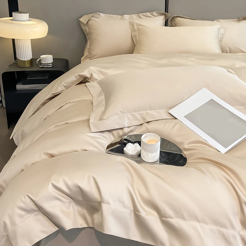 Premium 1000TC Egyptian Cotton Duvet Cover Set - Soft & Breathable Luxury Hotel Bedding (3-Piece)