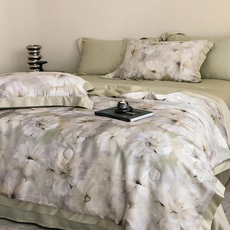 Premium Luxury Lyocell Summer Duvet Set - Ultra-Soft Breathable Cooling Blanket & Cool-Touch Bedding Sheet Set