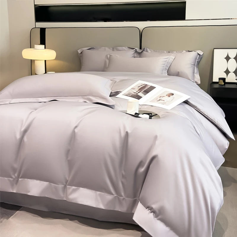 Premium 1000TC Egyptian Cotton Duvet Cover Set - Soft & Breathable Luxury Hotel Bedding (3-Piece)