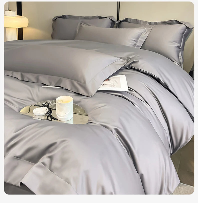 Premium 1000TC Egyptian Cotton Duvet Cover Set - Soft & Breathable Luxury Hotel Bedding (3-Piece)