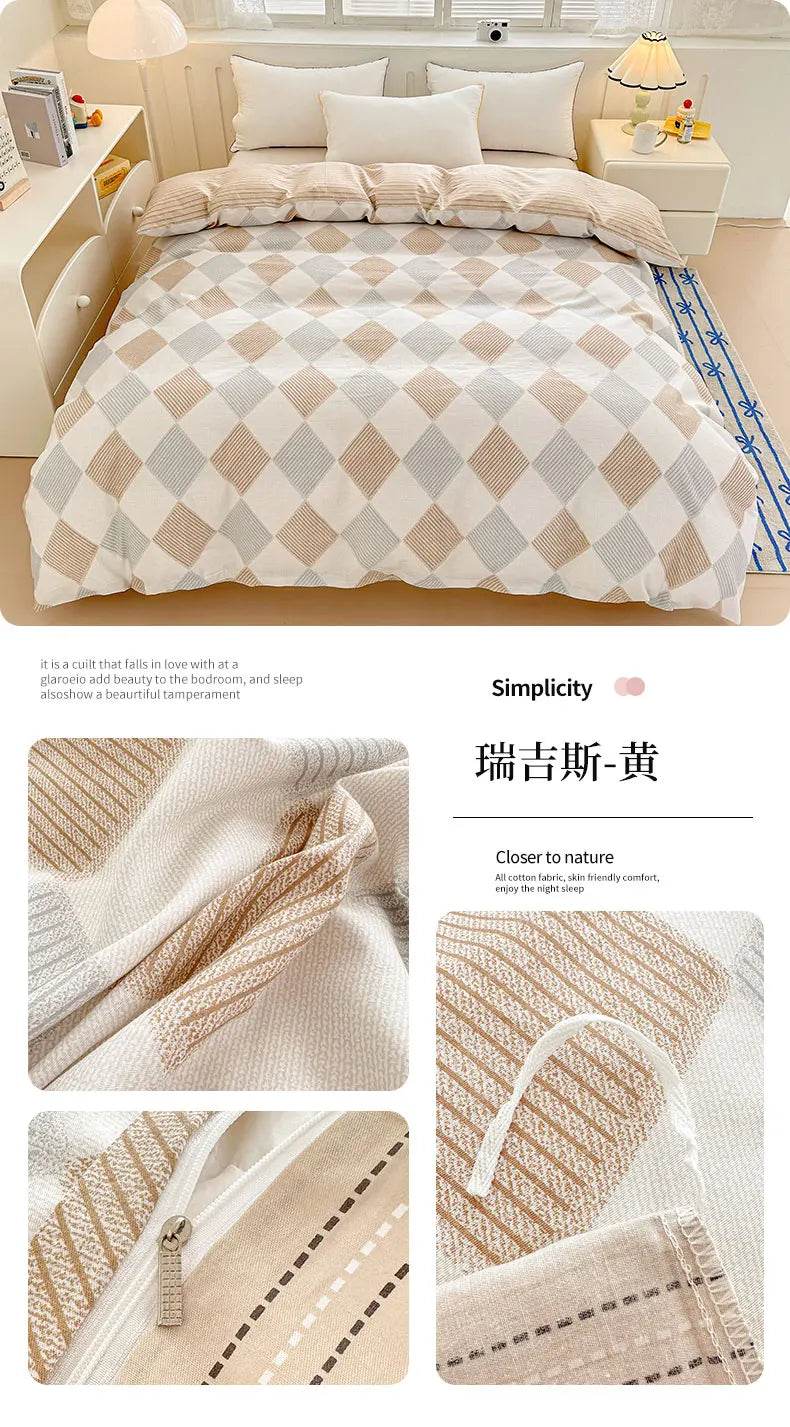 Premium 100% Cotton Floral Duvet Cover - Soft Twill Weave Flower Printed Single/Queen/King Quilt Cover