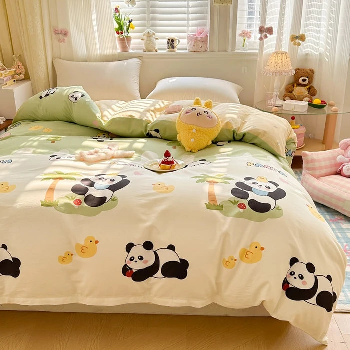 Premium 100% Cotton Floral Duvet Cover - Soft Twill Weave Flower Printed Single/Queen/King Quilt Cover