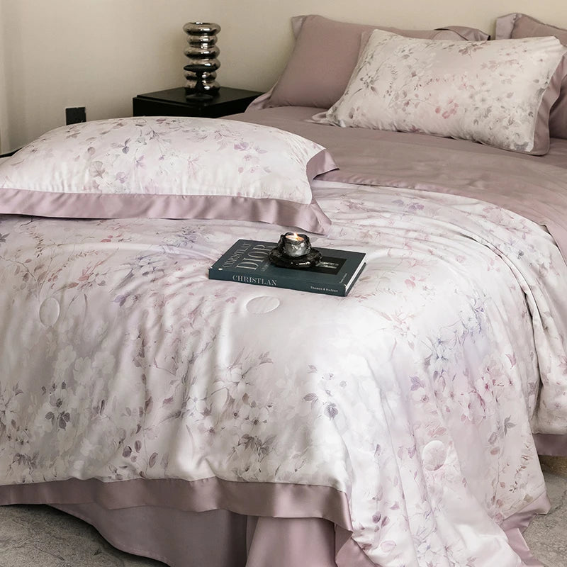 Premium Luxury Lyocell Summer Duvet Set - Ultra-Soft Breathable Cooling Blanket & Cool-Touch Bedding Sheet Set