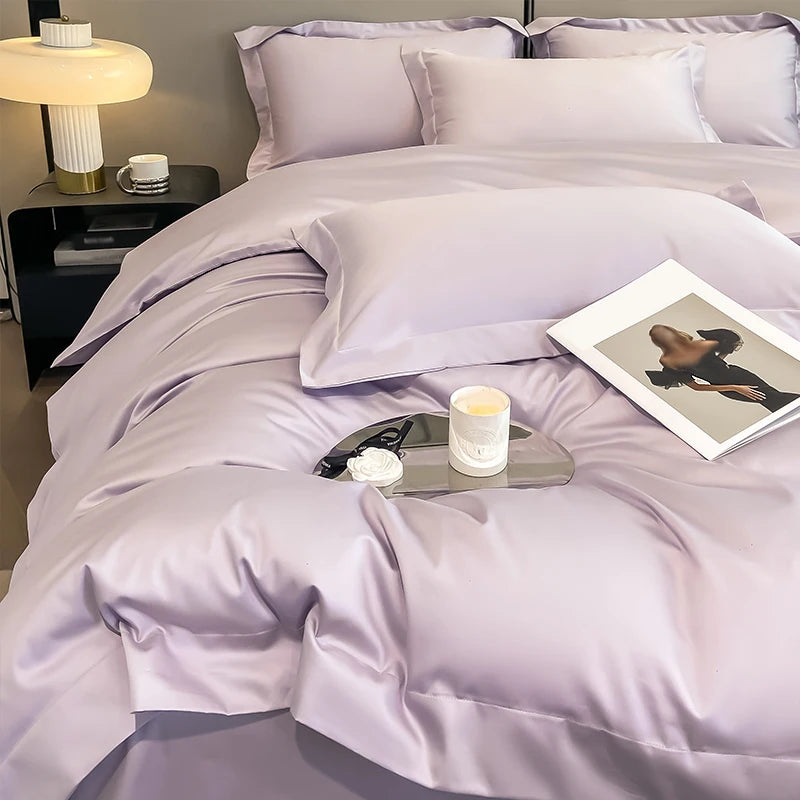 Premium 1000TC Egyptian Cotton Duvet Cover Set - Soft & Breathable Luxury Hotel Bedding (3-Piece)